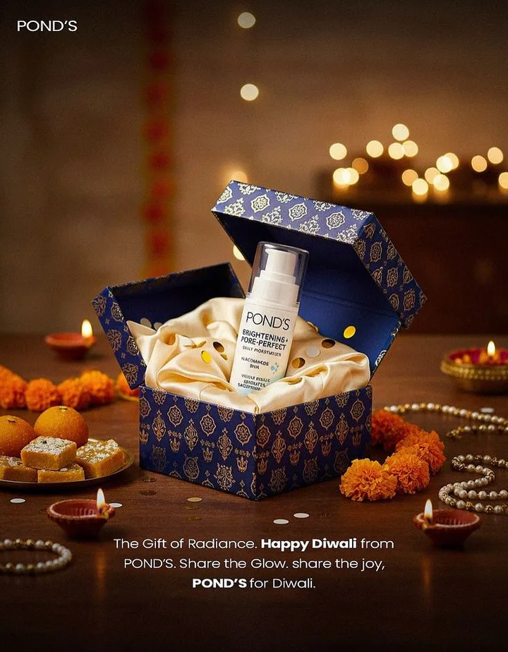 Diwali skincare gifting campaign, design reference