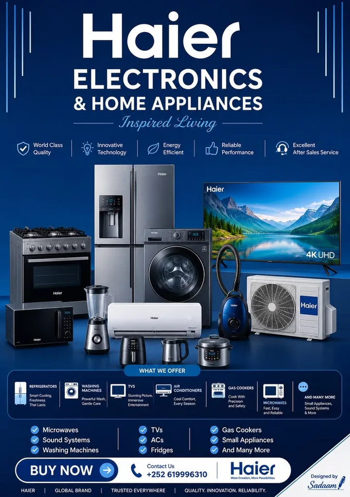 Haier electronics and home appliances range, design reference